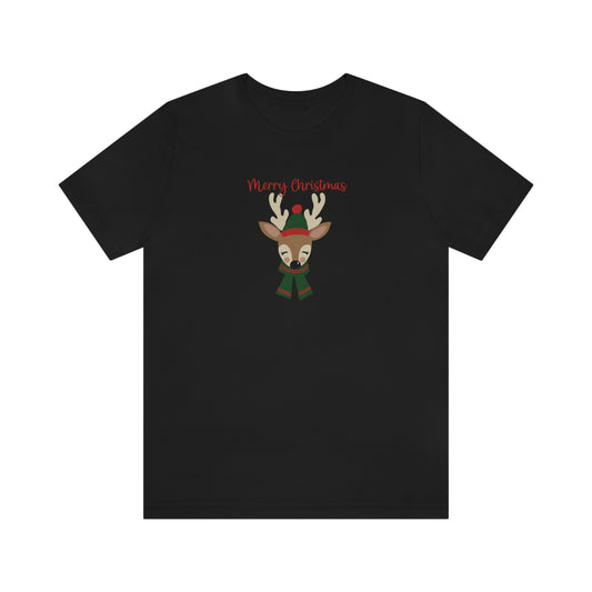 Holiday Reindeer 2 Unisex Jersey Short Sleeve Tee