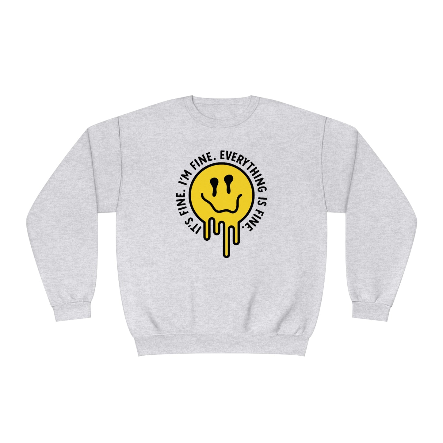 NWT-Melting Face Unisex NuBlend® Crewneck Sweatshirt