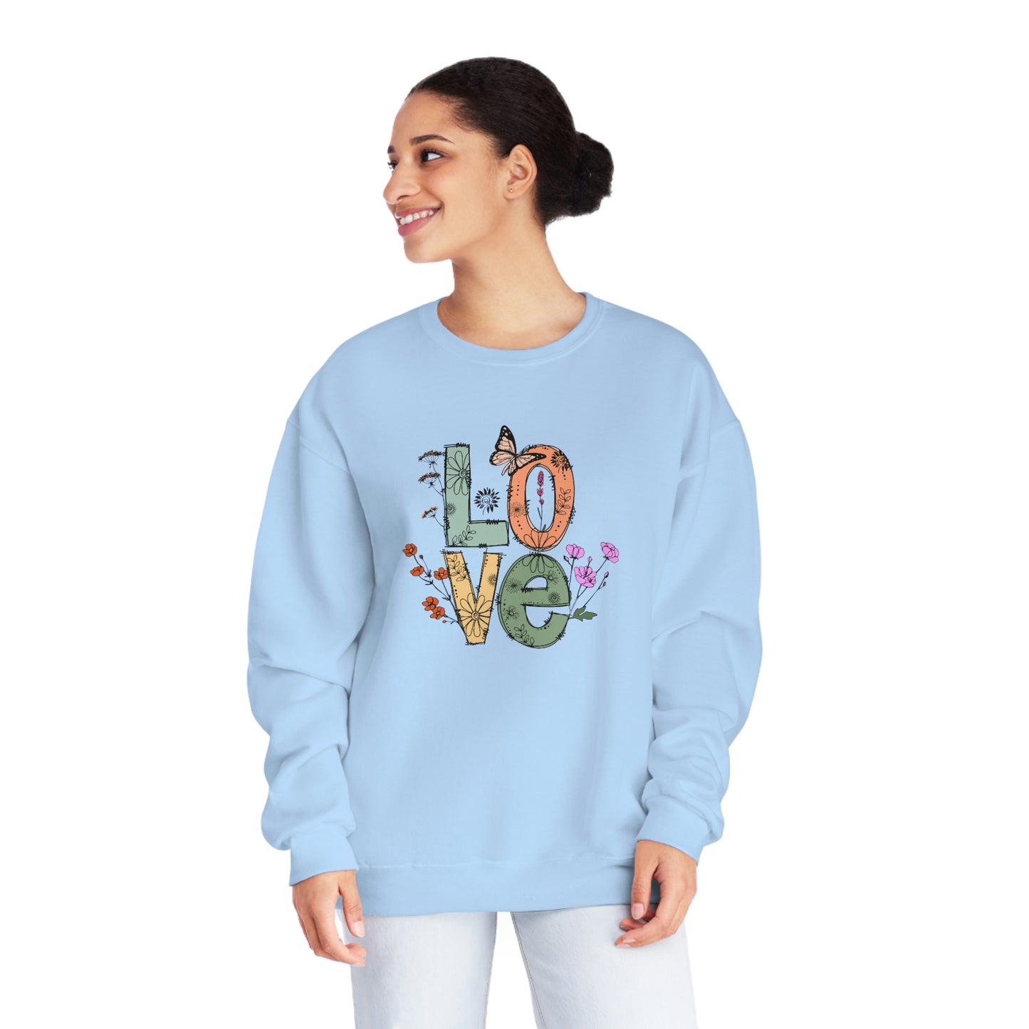 NWT - Wildflowers Love Unisex NuBlend® Crewneck Sweatshirt