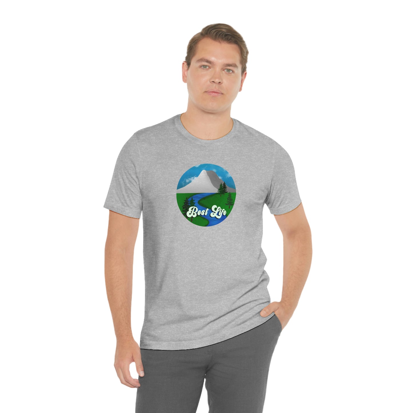 Best Life- River Landscape Unisex Jersey Short Sleeve Tee