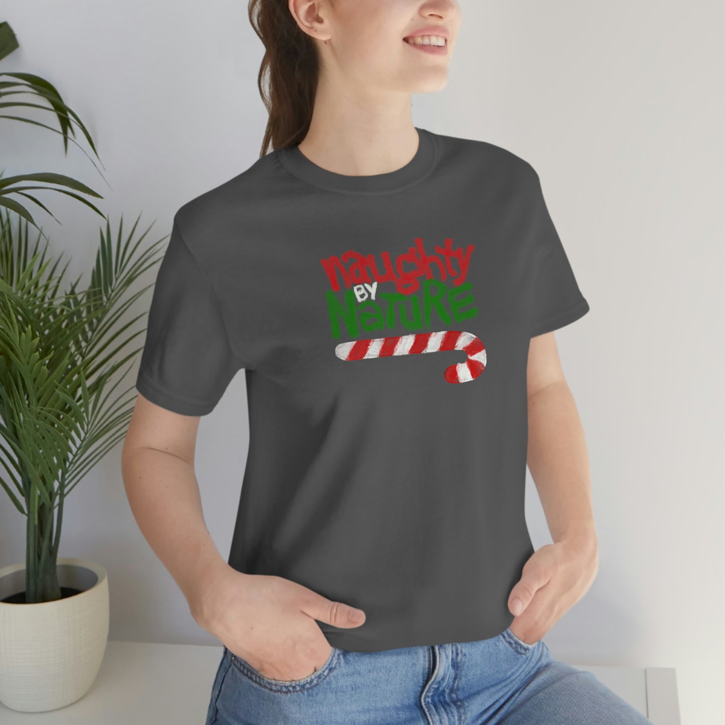 Holiday- Naughty by Nature Christmas Unisex Jersey Short Sleeve Tee