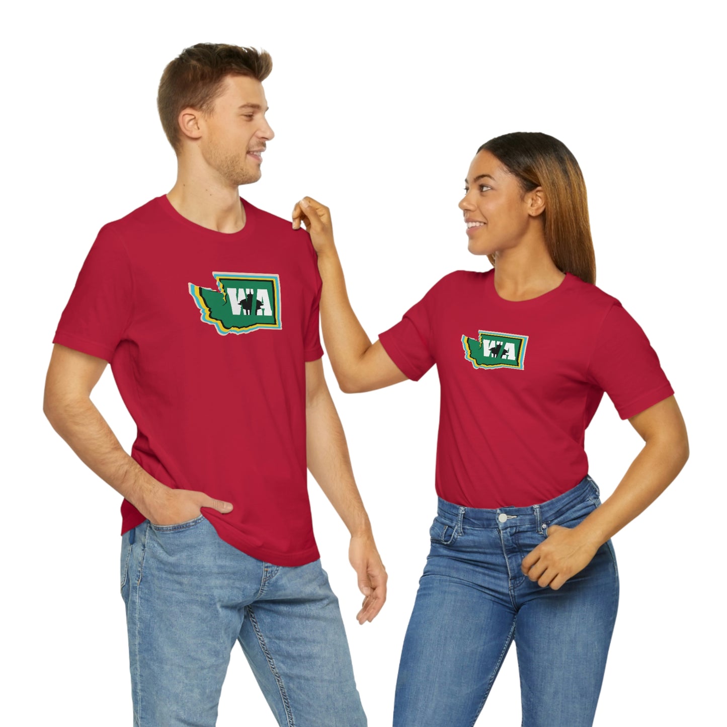 State Love- Washington Alternate Green SN Unisex Jersey Short Sleeve Tee