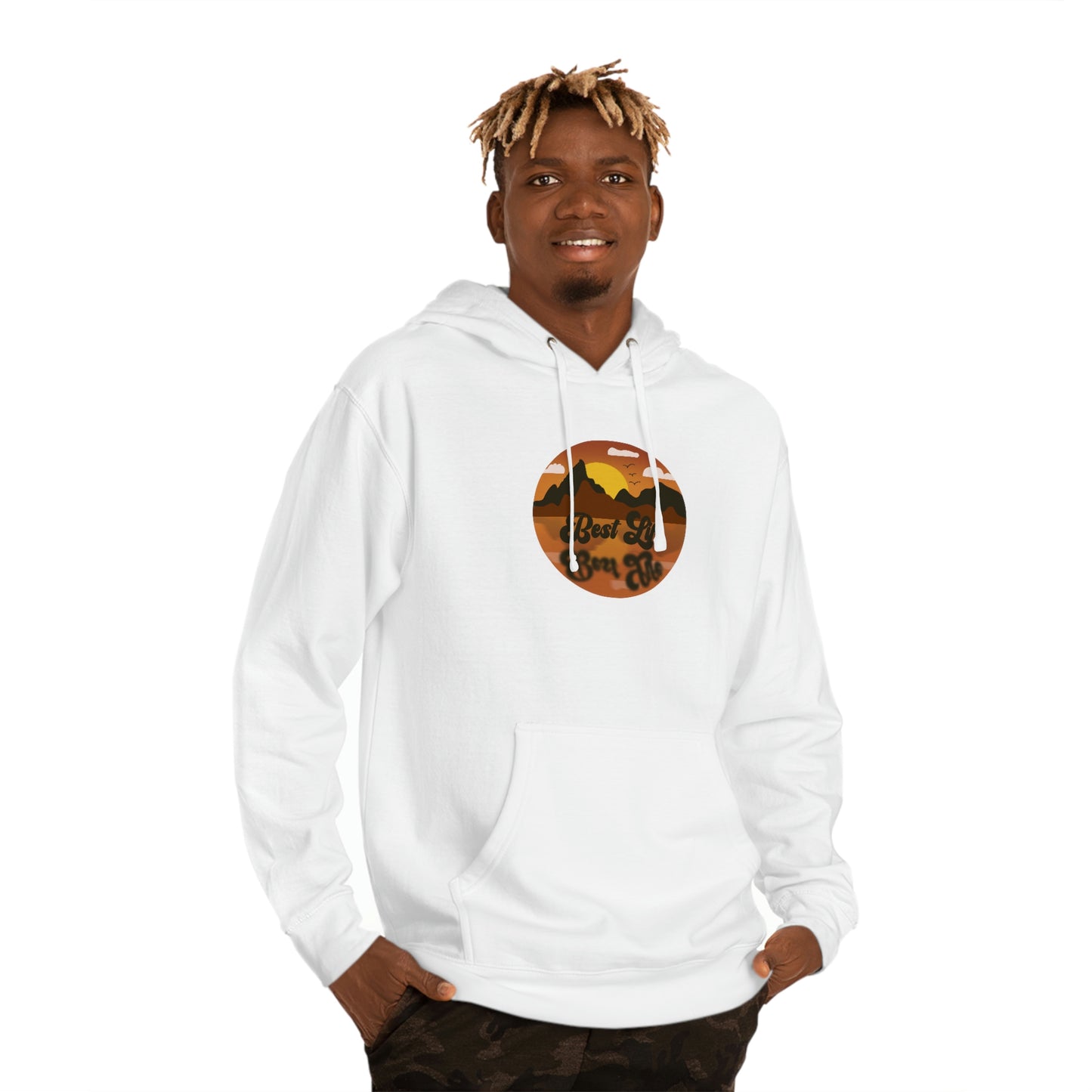 Best Life- Lake Reflection Unisex Hooded Sweatshirt