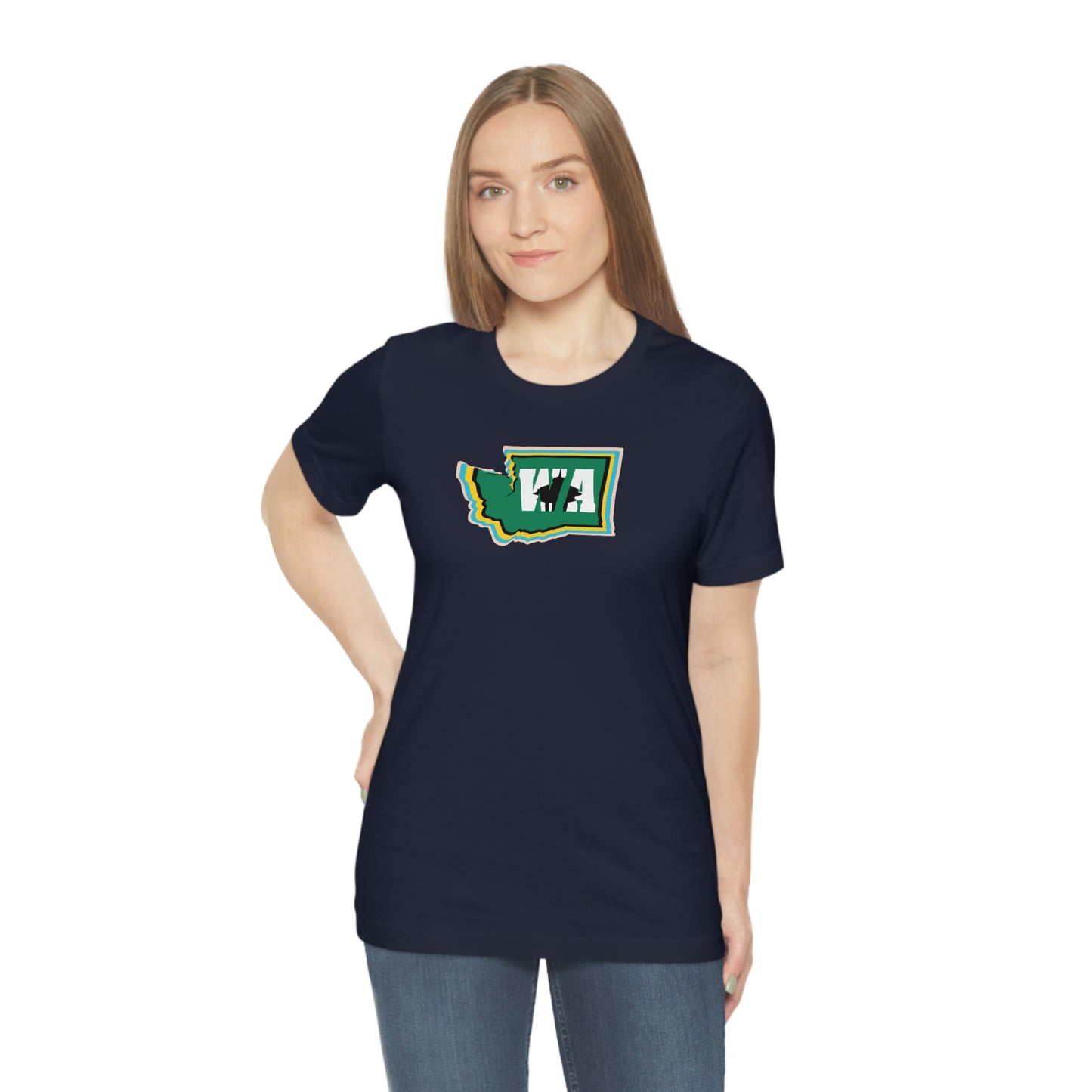 State Love- Washington Alternate Green SN Unisex Jersey Short Sleeve Tee