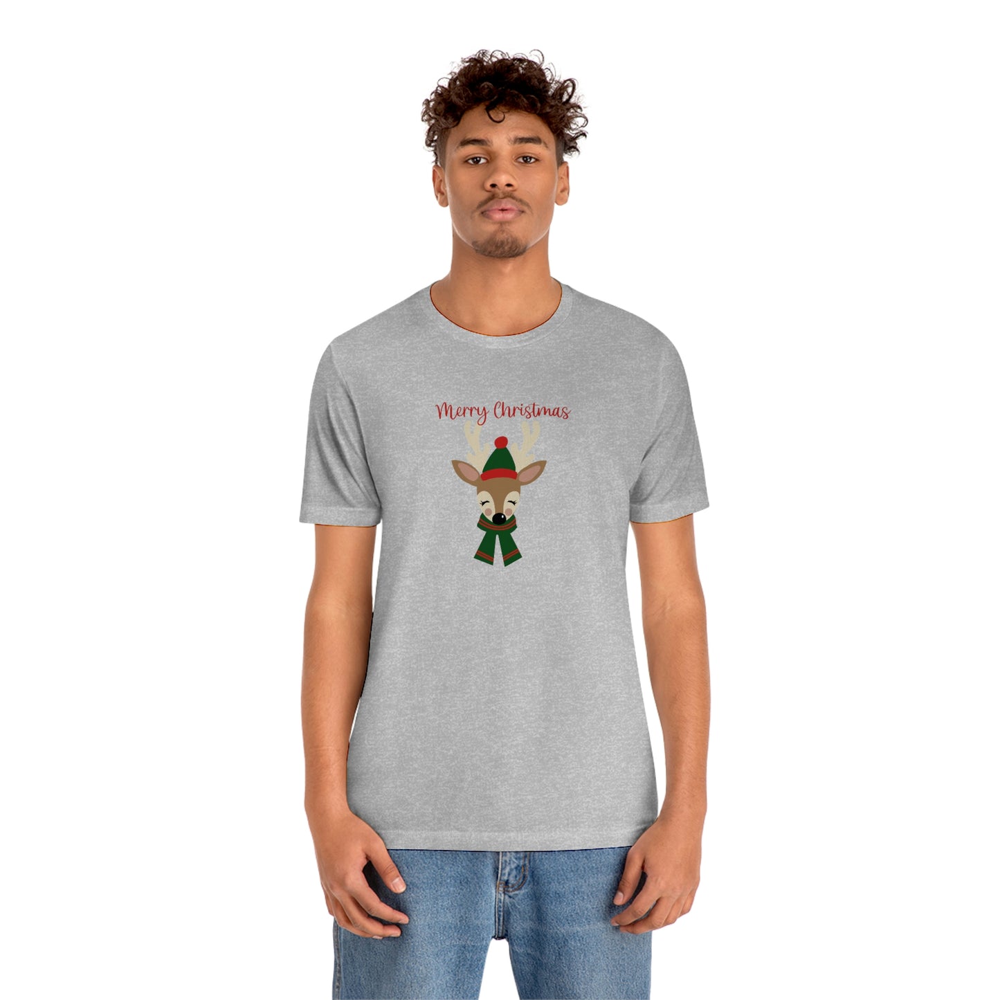 Holiday Reindeer 2 Unisex Jersey Short Sleeve Tee