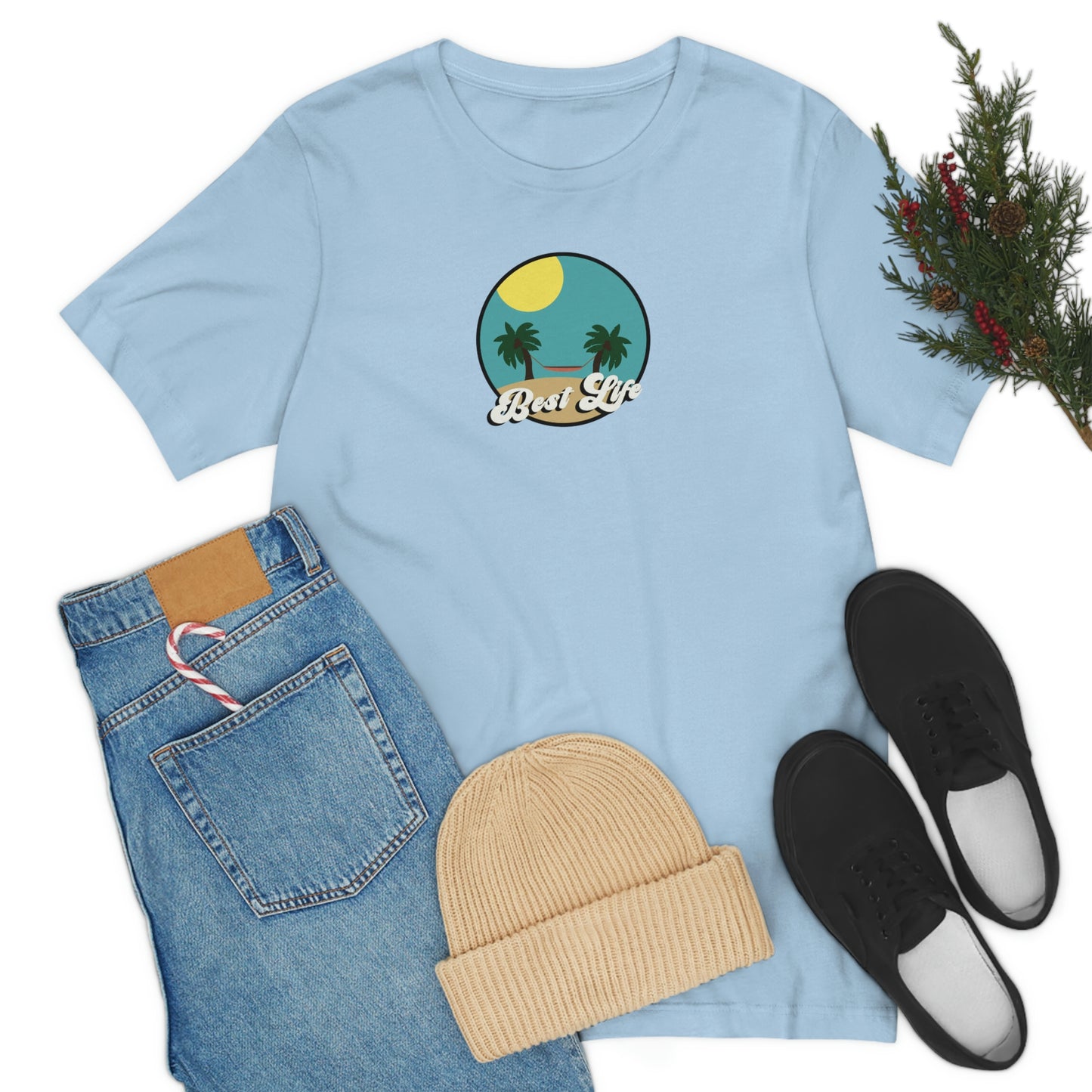 Best Life- Palm Trees Unisex Jersey Short Sleeve Tee